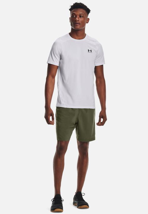 Under Armour - Ua woven wordmark shorts - olive 
