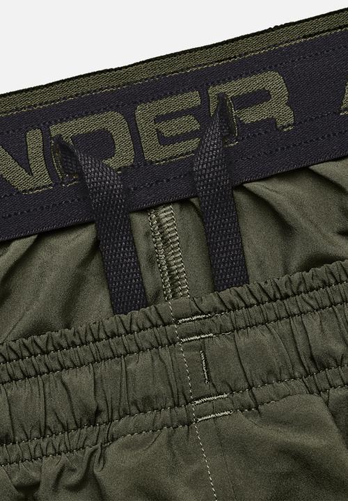 Under Armour - Ua woven wordmark shorts - olive 
