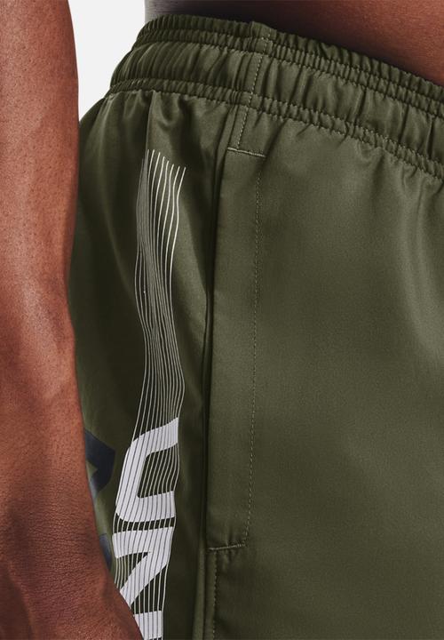 Under Armour - Ua woven wordmark shorts - olive 
