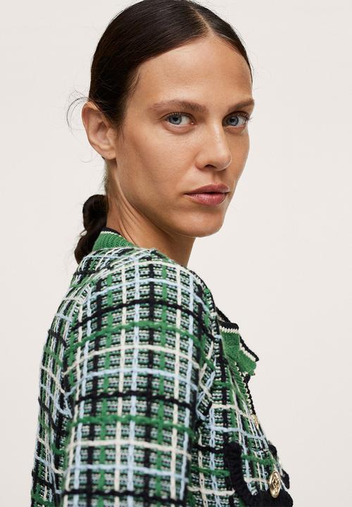 MANGO - Cardigan casiragi - green