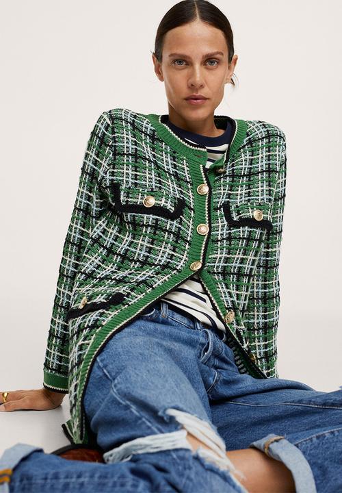 MANGO - Cardigan casiragi - green
