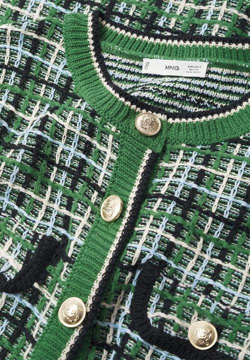MANGO - Cardigan casiragi - green