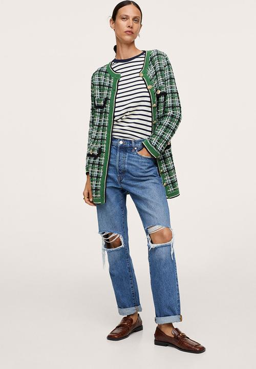 MANGO - Cardigan casiragi - green