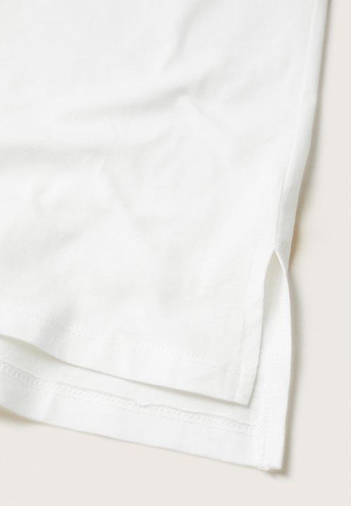 MANGO - T-shirt pstcolor - white
