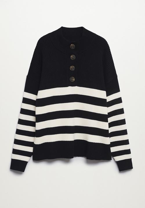 MANGO - Plus sweater mockr - black