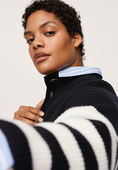 MANGO - Plus sweater mockr - black