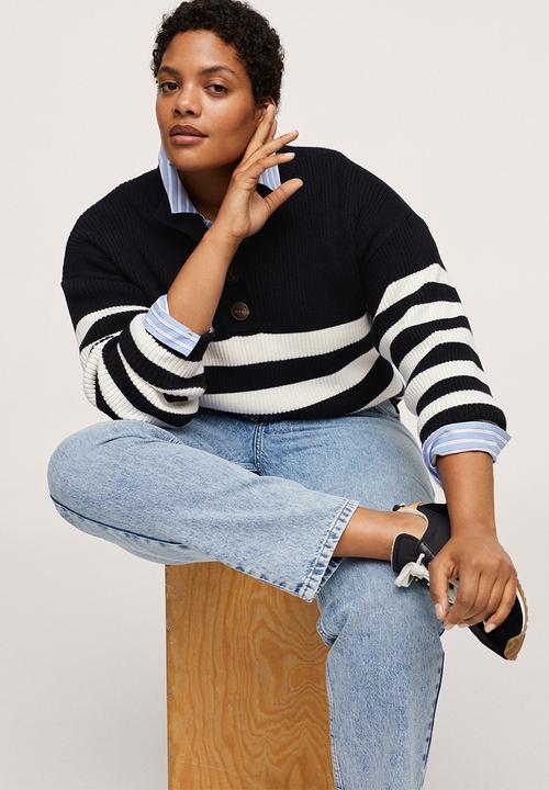 MANGO - Plus sweater mockr - black