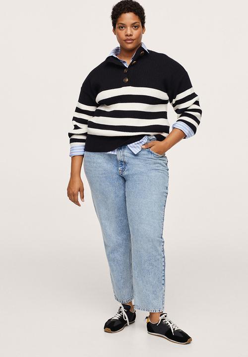 MANGO - Plus sweater mockr - black