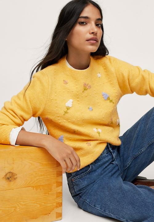 MANGO - Sweater spring - medium yellow