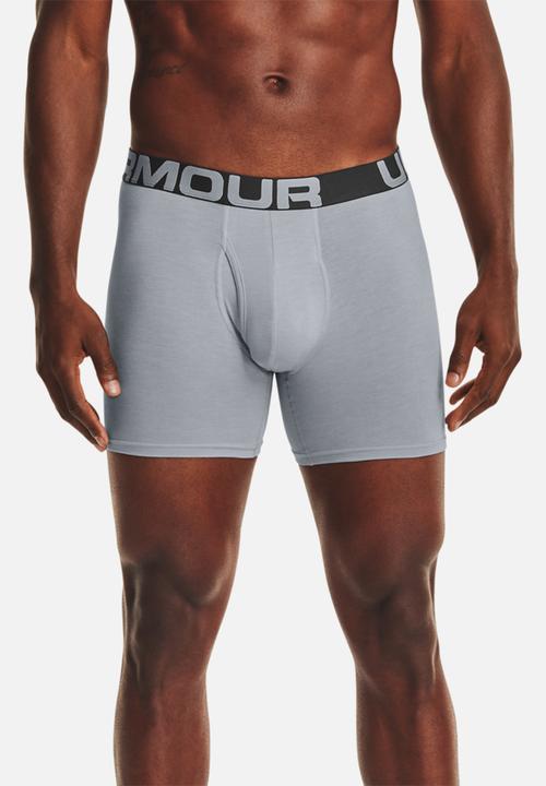 Under Armour - Ua charged cotton 6in 3 pack - grey