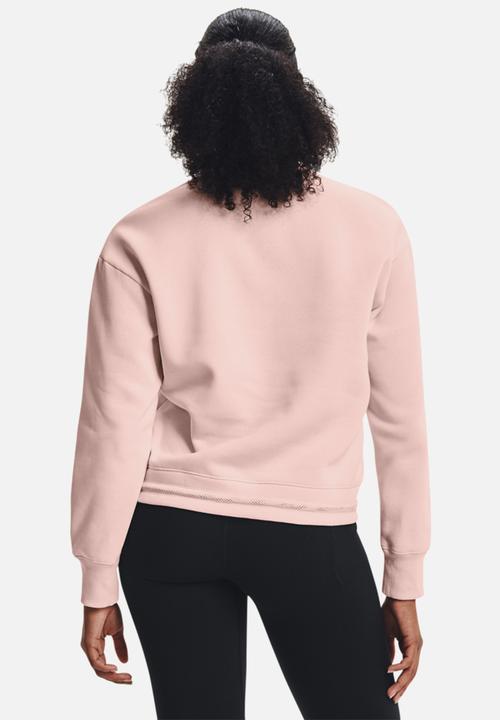 Under Armour - Rival fleece mesh crew - light pink