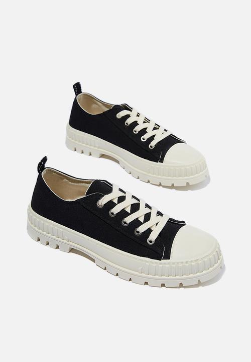 Cotton On - Hayden lug sole sneaker - black