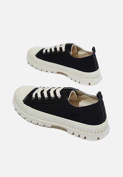 Cotton On - Hayden lug sole sneaker - black