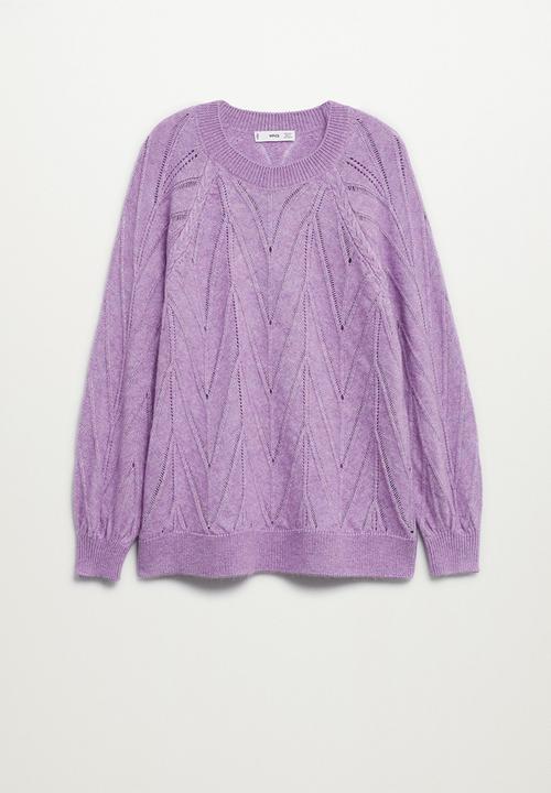 MANGO - Sweater espiga - light pastel purple