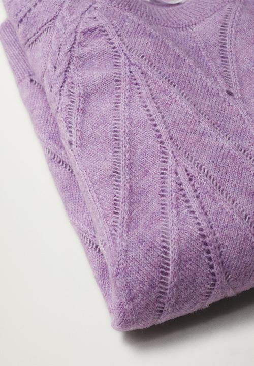 MANGO - Sweater espiga - light pastel purple