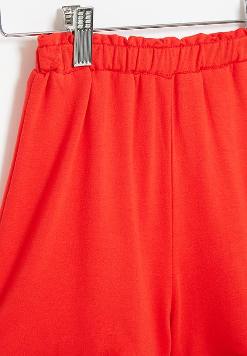 Me&B - Fleece frill shorts - red