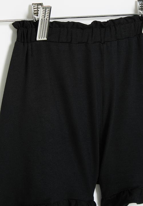 Me&B - Fleece frill shorts - black