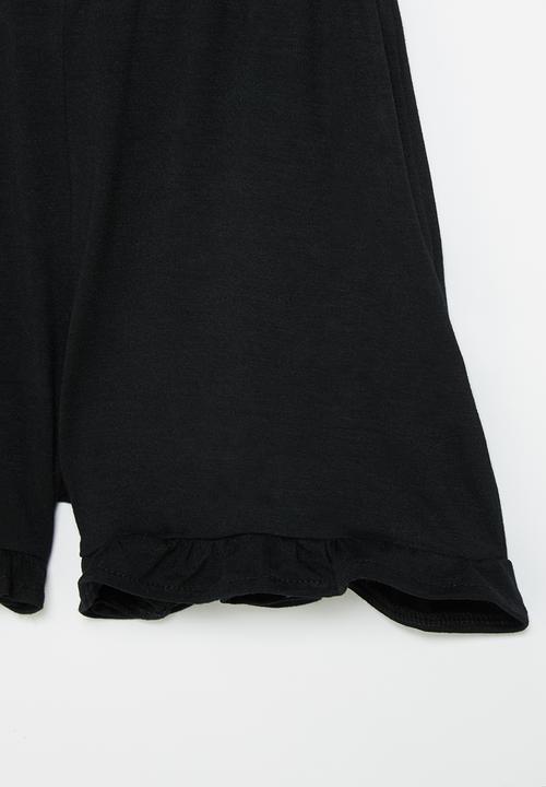 Me&B - Fleece frill shorts - black