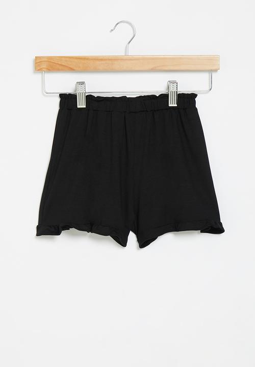 Me&B - Fleece frill shorts - black