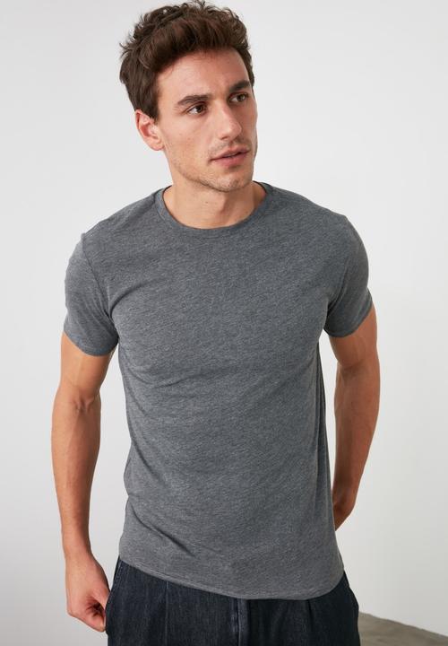 Trendyol - Alfy short sleeve 2 pack tees - grey & black 