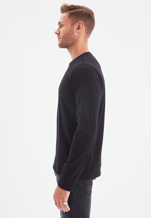 Trendyol - High crew neck long sleeve tee - black