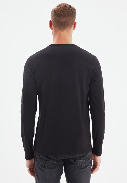 Trendyol - High crew neck long sleeve tee - black