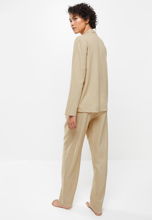 Superbalist - Sleep shirt & pants set - natural