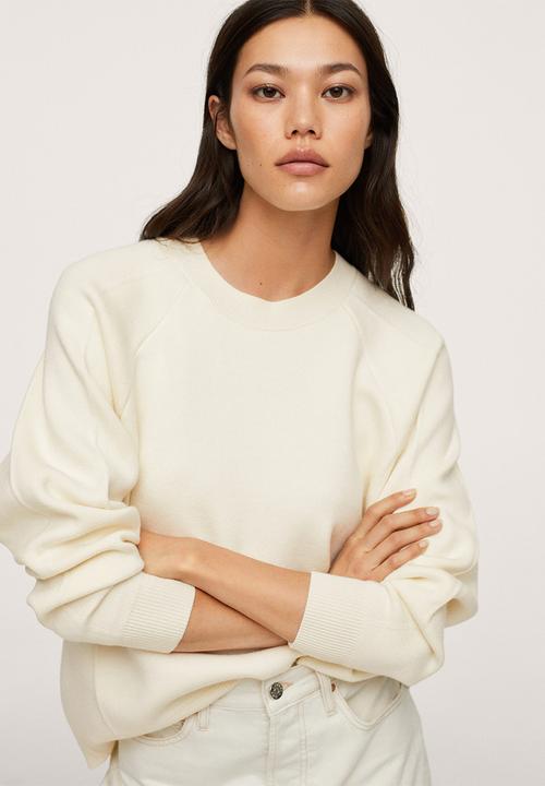 MANGO - Stretch knit sweater - light beige