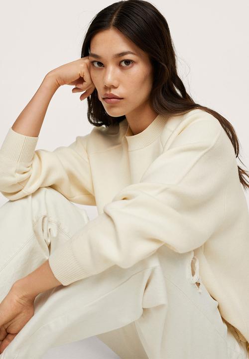 MANGO - Stretch knit sweater - light beige