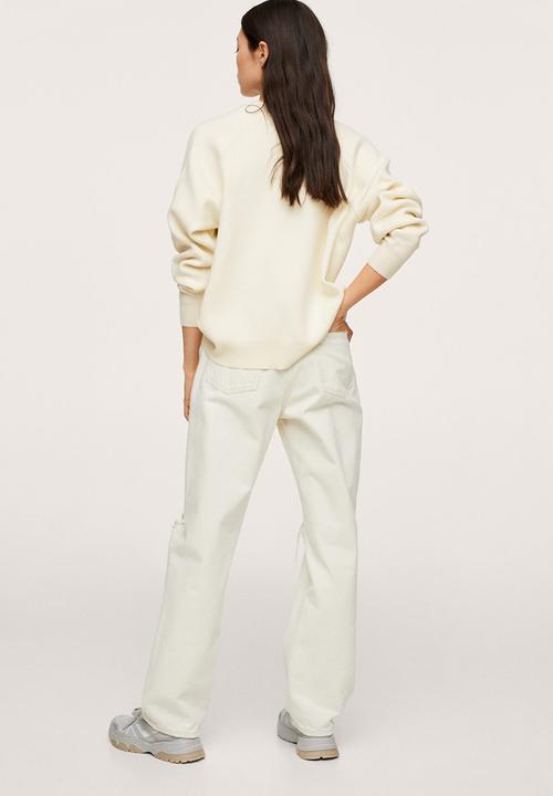 MANGO - Stretch knit sweater - light beige