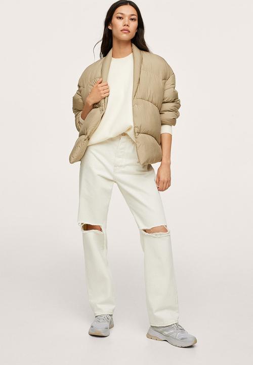 MANGO - Stretch knit sweater - light beige