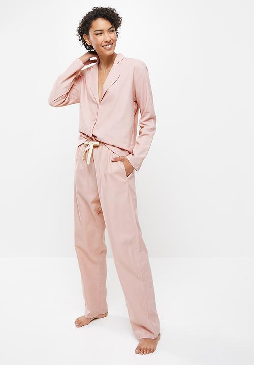 Superbalist - Sleep shirt & pants set - dusty pink