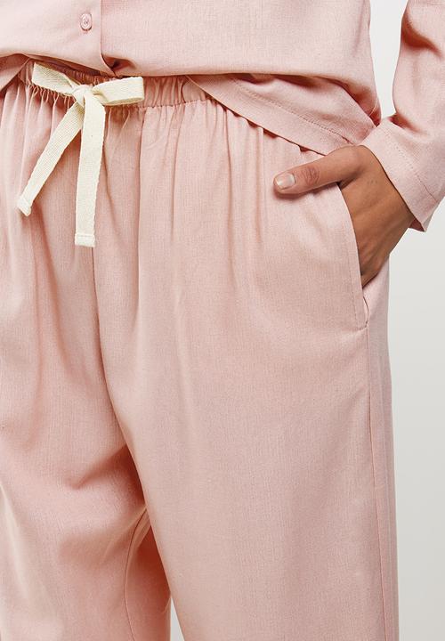 Superbalist - Sleep shirt & pants set - dusty pink