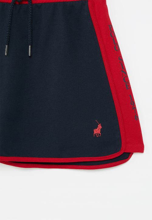 POLO - Girls isla cut & sew printed skirt - navy