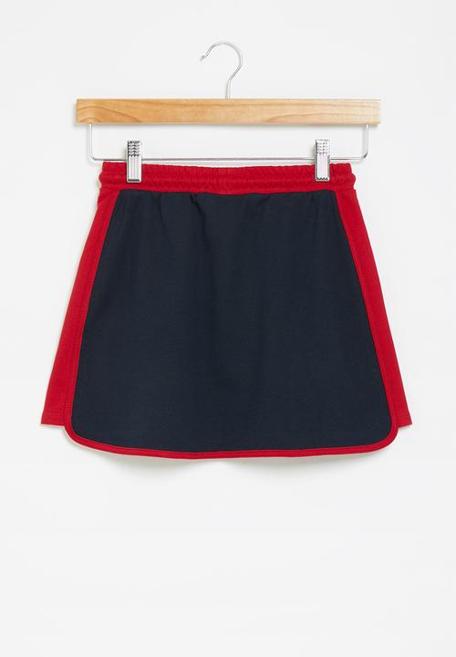 POLO - Girls isla cut & sew printed skirt - navy