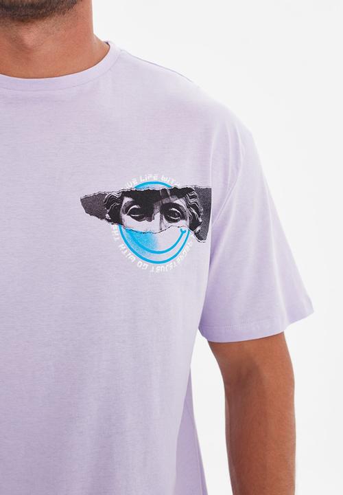 Trendyol - Smiley back print tee - lilac