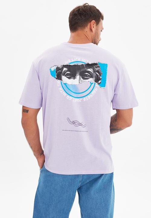 Trendyol - Smiley back print tee - lilac
