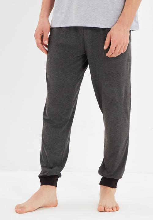 Trendyol - Craig colour block pj set - anthracite