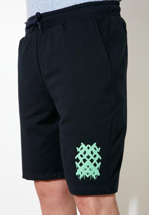Trendyol - Leg printed shorts - navy