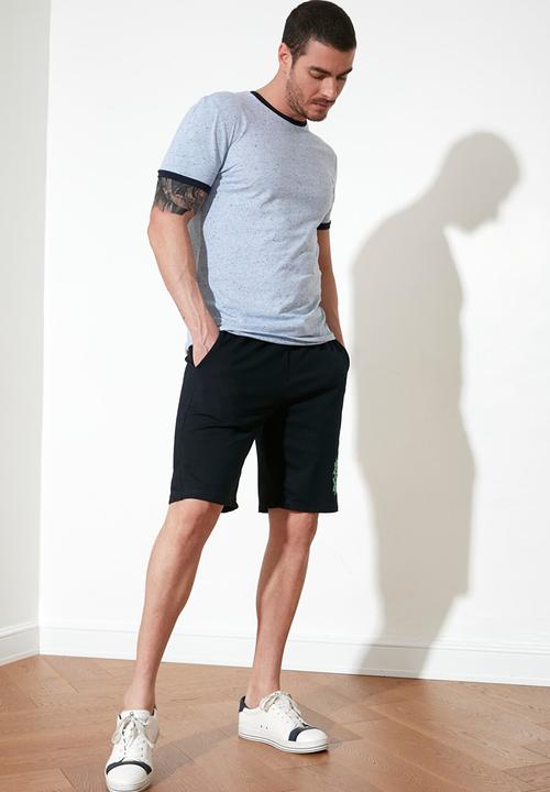 Trendyol - Leg printed shorts - navy