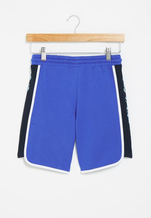 POLO - Boys greg cut & sew printed short - cobalt