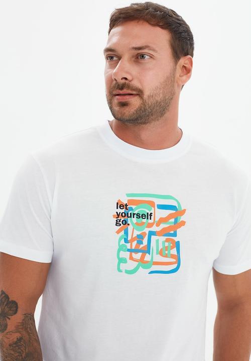 Trendyol - Let yourself go printed tee - white