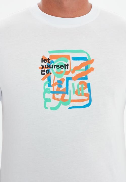Trendyol - Let yourself go printed tee - white