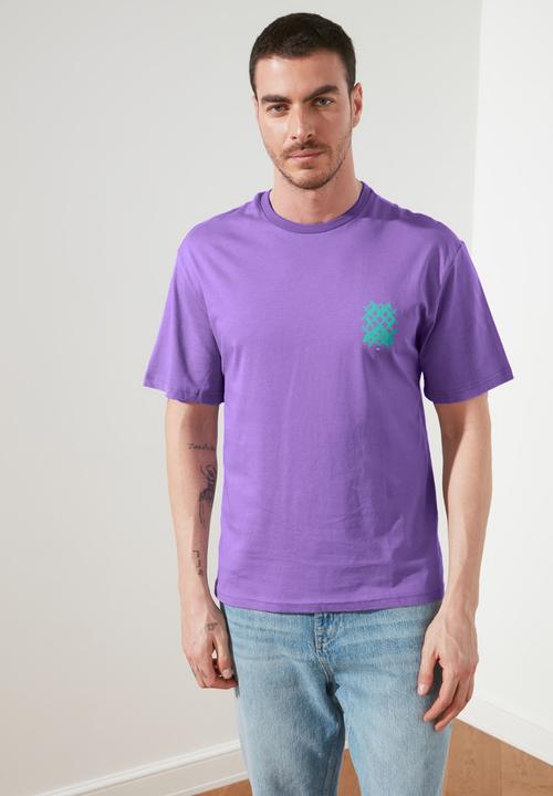 Trendyol - Crosses back print short sleeve tee - lilac