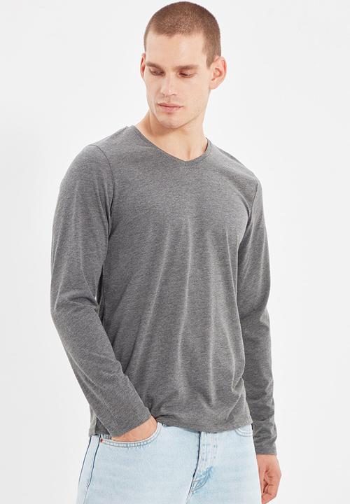 Trendyol - Lonzo long sleeve 2 pack tees - black & grey