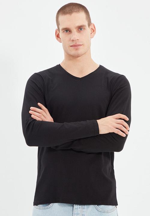 Trendyol - Lonzo long sleeve 2 pack tees - black & grey
