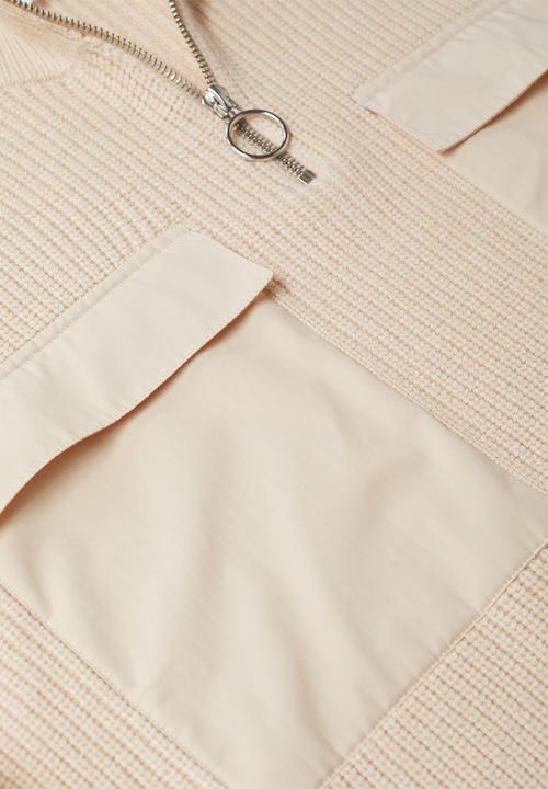 MANGO - Sweater pockets - light beige
