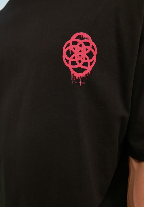Trendyol - Multi-circle back print tee - black