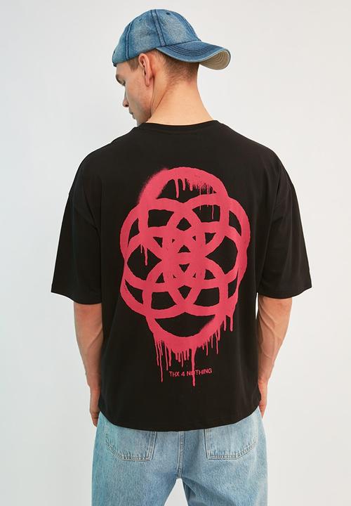 Trendyol - Multi-circle back print tee - black