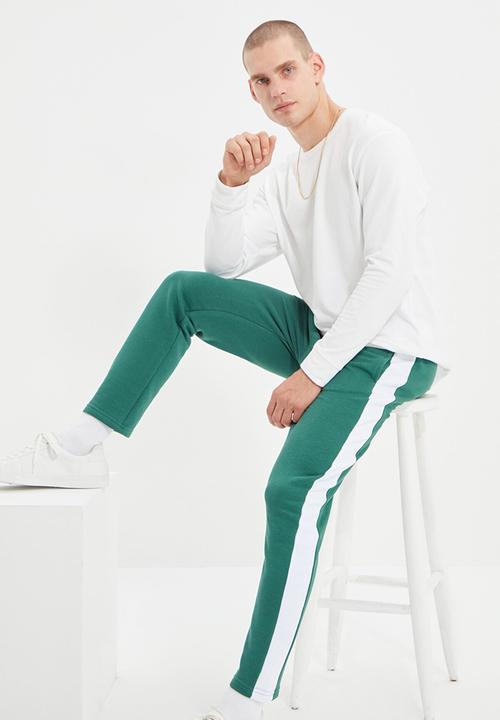Trendyol - Side tape jogger - emerald green